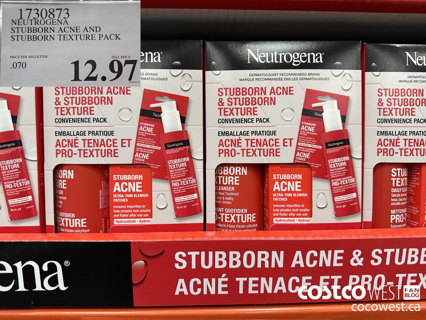 1730873 NEUTROGENA STUBBORN ACNE AND STUBBORN TEXTURE PACK $12.97