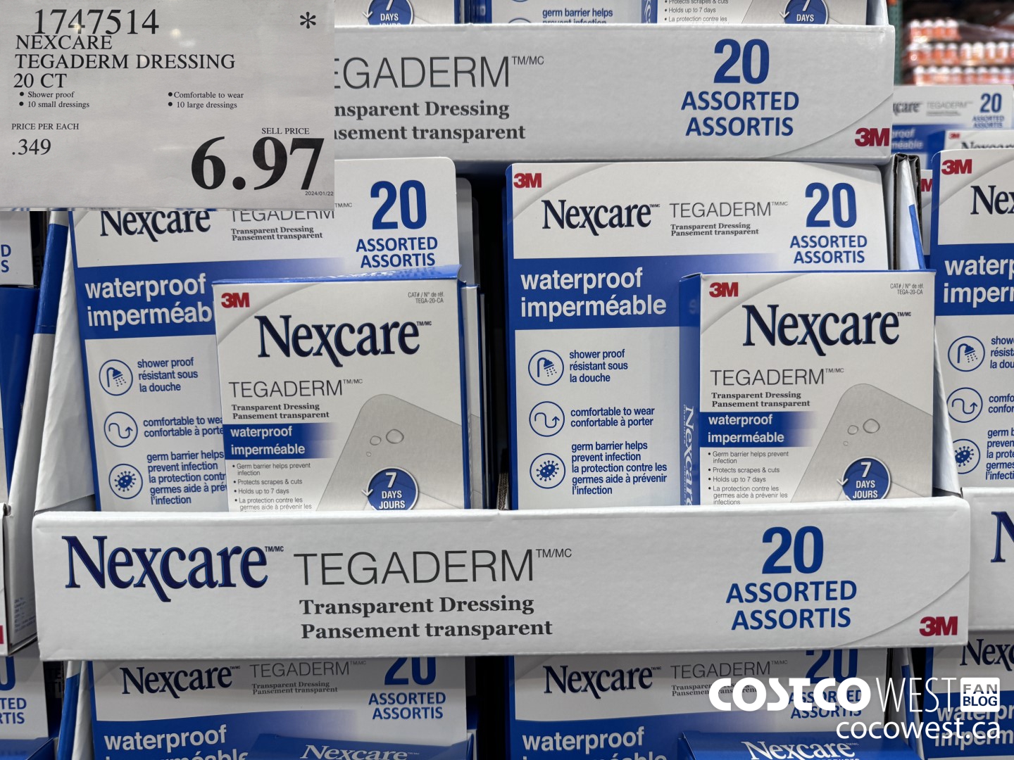 1747514 NEXCARE TEGADERM DRESSING 20 CT $6.97