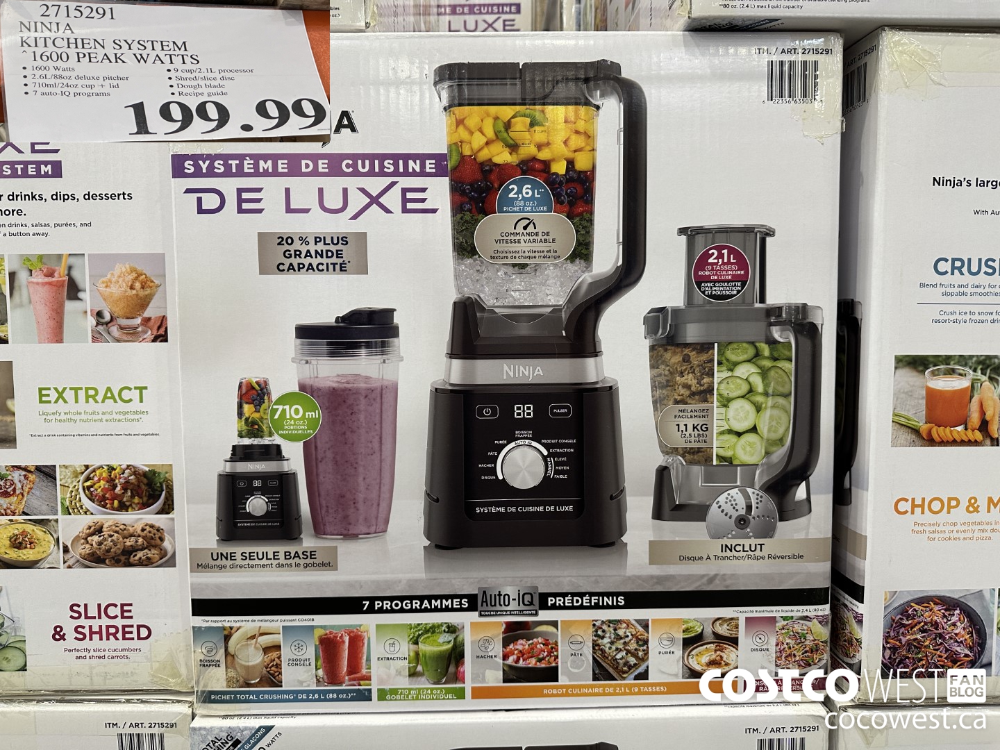 2715291 NINJA KITCHEN SYSTEM 1600 PEAK WATTS $199.99