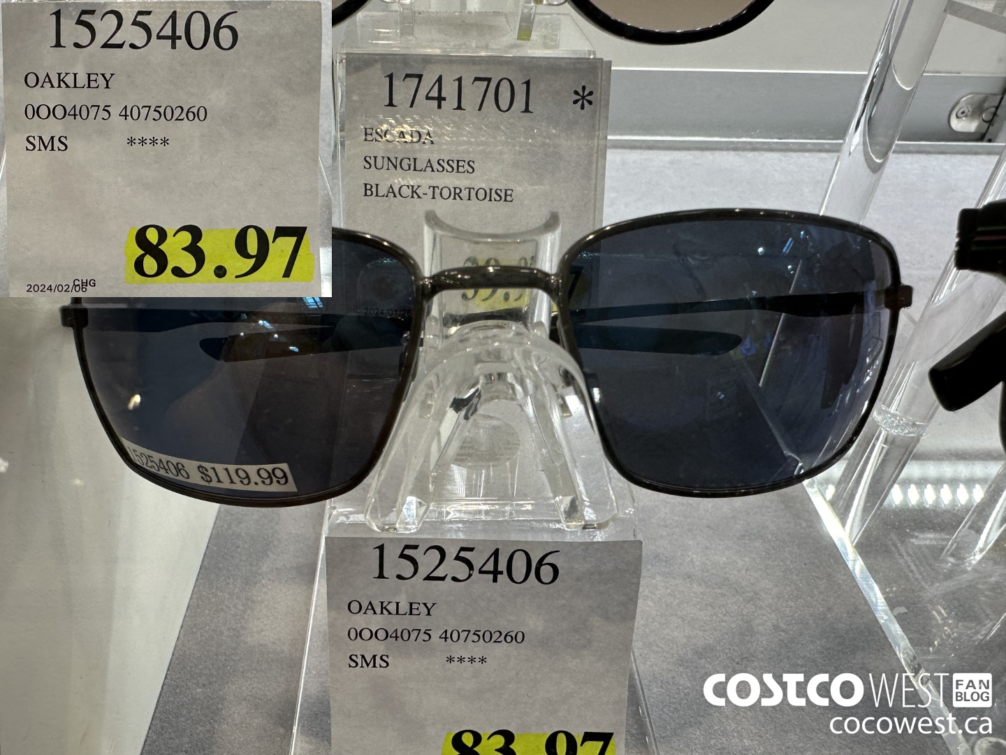 1525406 OAKLEY 0OO4075 40750260 SMS $83.97