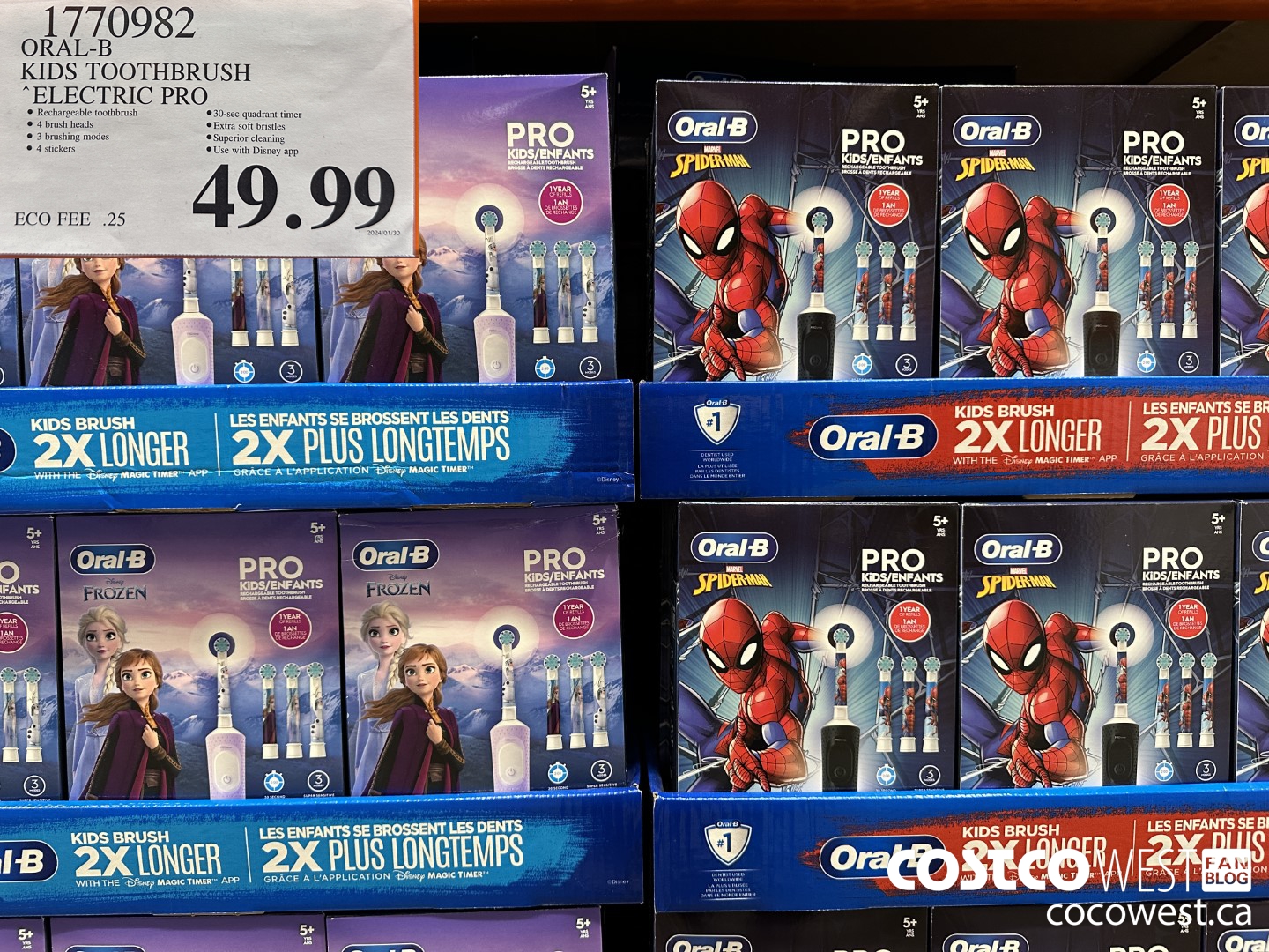 1770982 ORAL-B KIDS TOOTHBRUSH ELECTRIC PRO $49.99