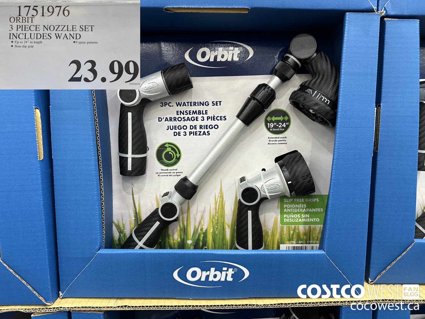 1751976 ORBIT 3 PIECE NOZZLE SET INCLUDES WAND $23.99