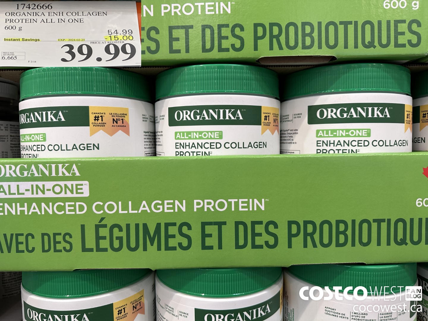 1742666 ORGANIKA ENH COLLAGEN PROTEIN ALL IN ONE 600G ($15.00 INSTANT SAVINGS EXPIRES ON 2024-02-25) $39.99