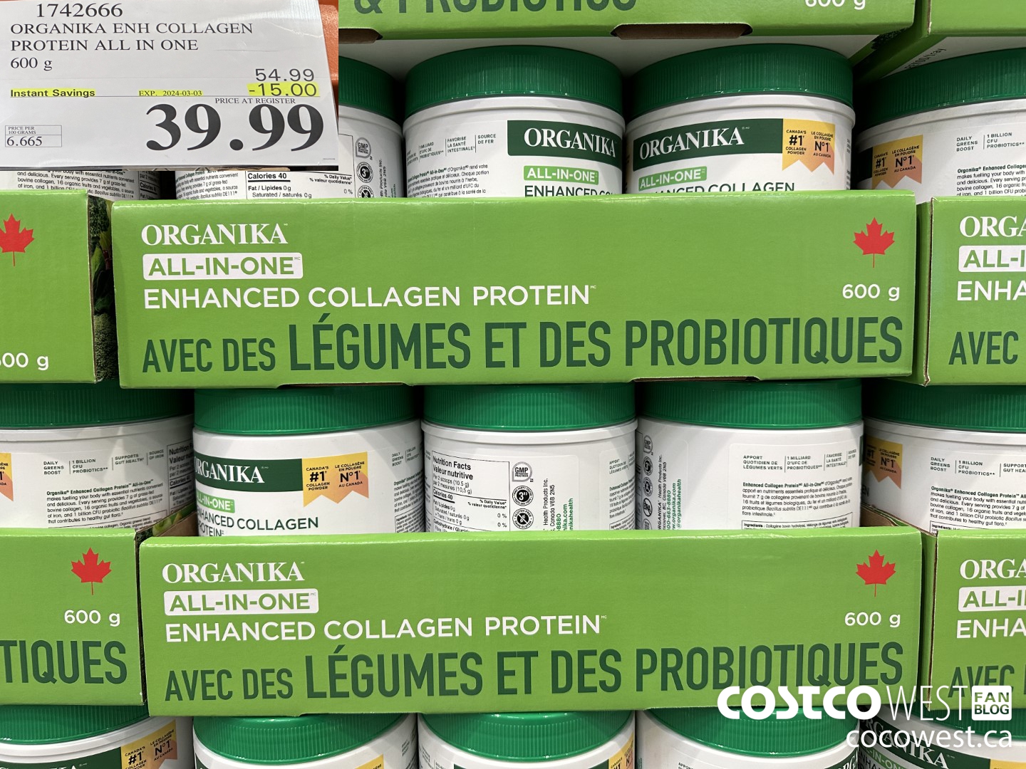 1742666 ORGANIKA ENH COLLAGEN PROTEIN ALL IN ONE 600G ($15.00 INSTANT SAVINGS EXPIRES ON 2024-03-03) $39.99