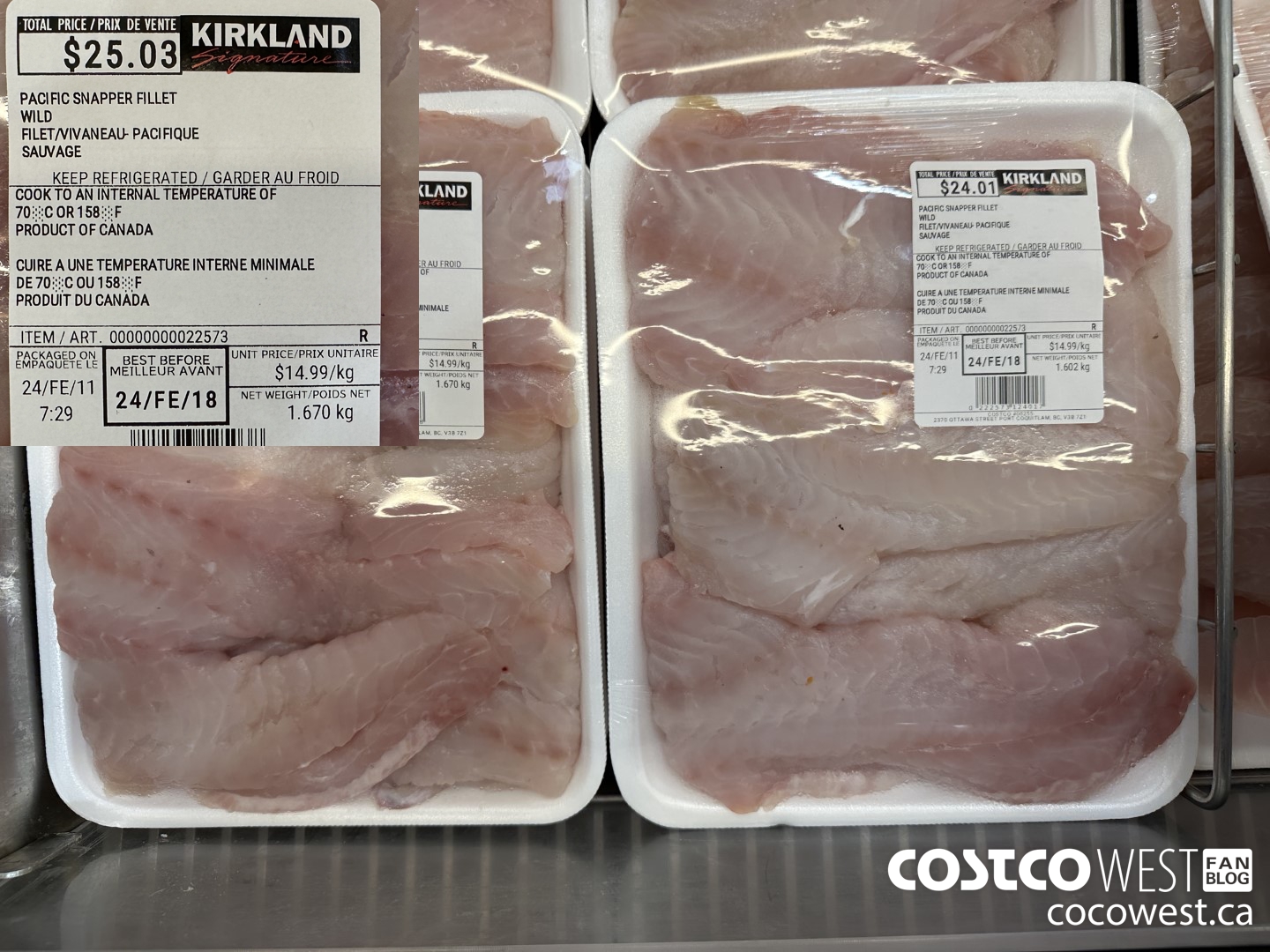 22573 PACIFIC SNAPPER FILLET WILD $14.99