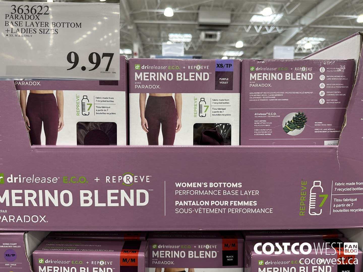 363622 PARADOX BASE LAYER BOTTOM LADIES $9.97