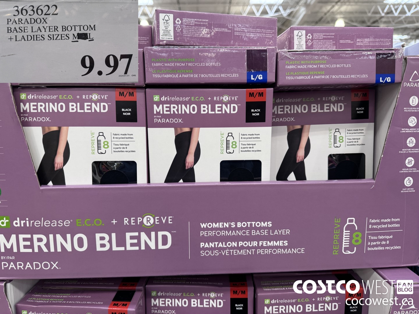 363622 PARADOX BASE LAYER BOTTOM LADIES SIZES M $9.97