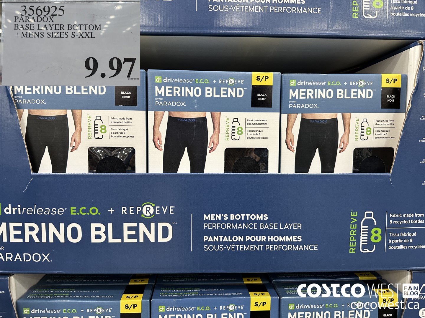 356925 PARADOX BASE LAYER BOTTOM MENS SIZES S-XXL $9.97