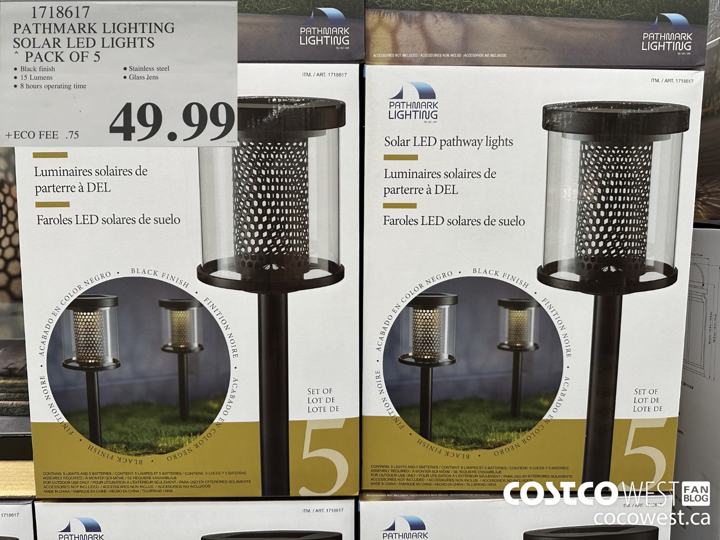 1718617 PATHMARK LIGHTING SOLAR LED LIGHTS PACK OF 5 $49.99
