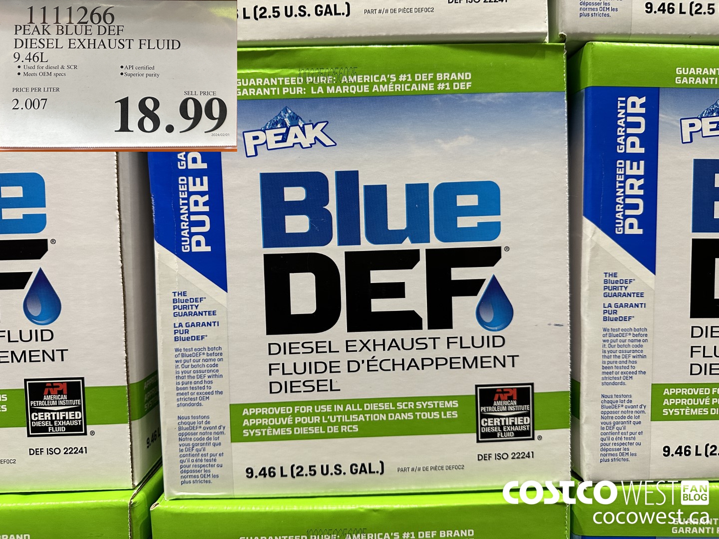 1111266 PEAK BLUE DEF DIESEL EXHAUST FLUID 9.46L $18.99