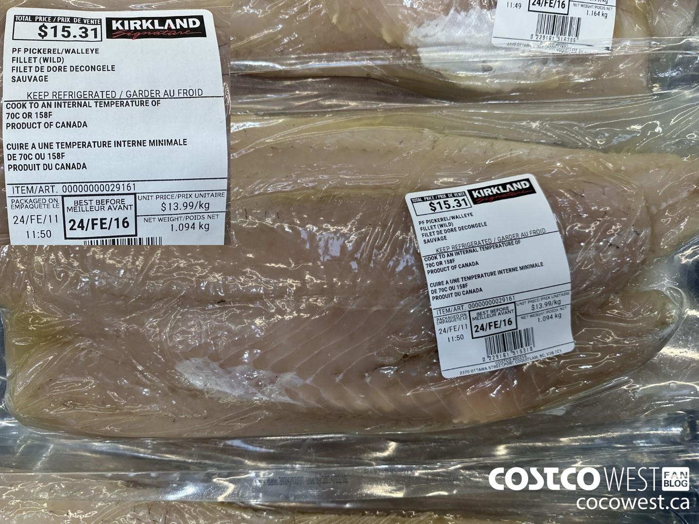 29161 PF PICKEREL/WALLEYE FILLET (WILD) $13.99