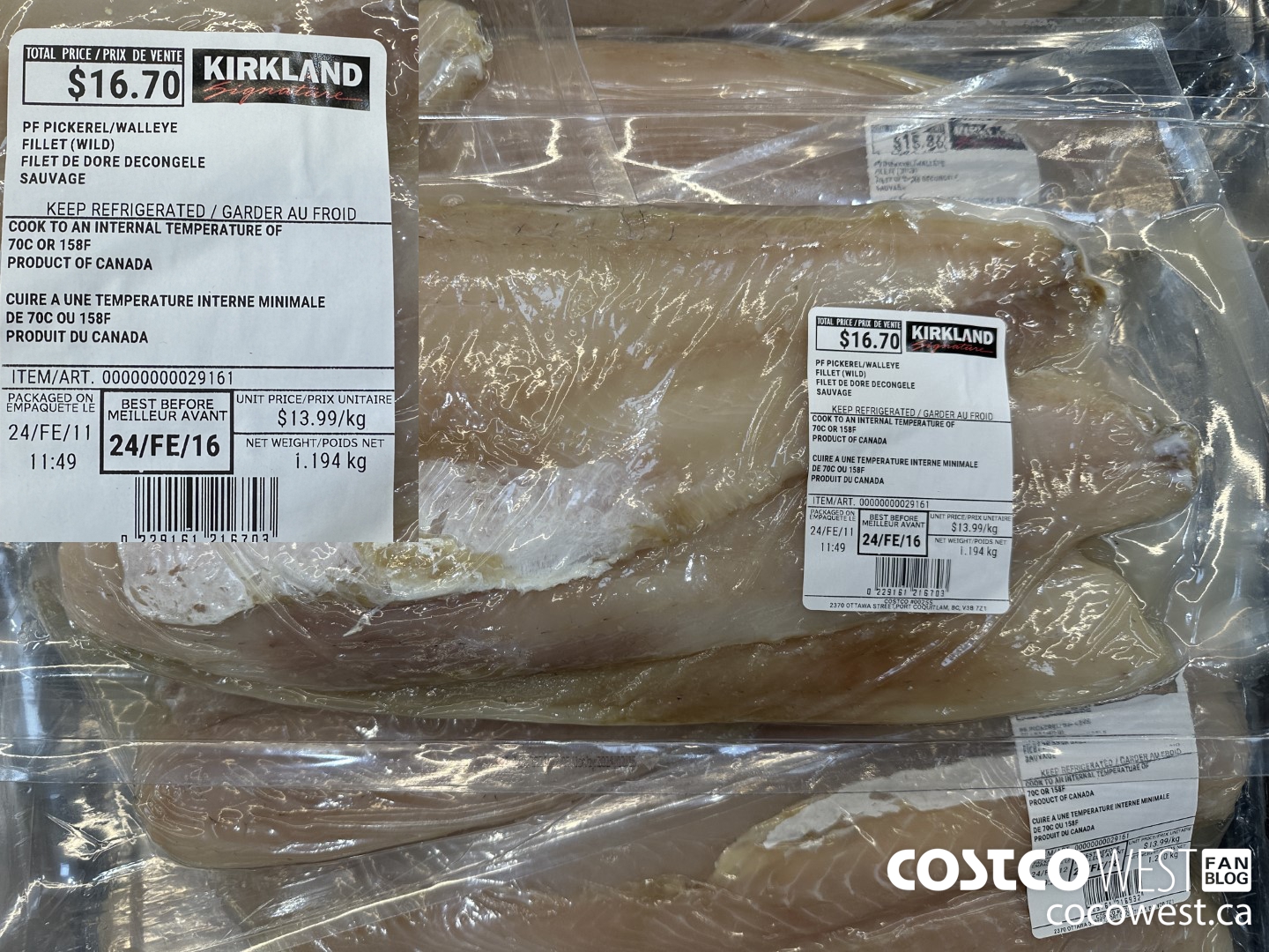 29161 PF PICKEREL/WALLEYE FILLET (WILD) $13.99