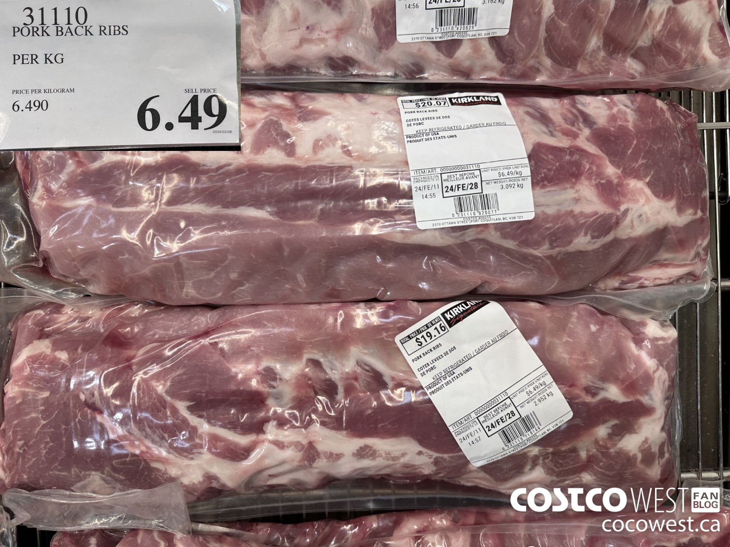 31110 PORK BACK RIBS $6.49