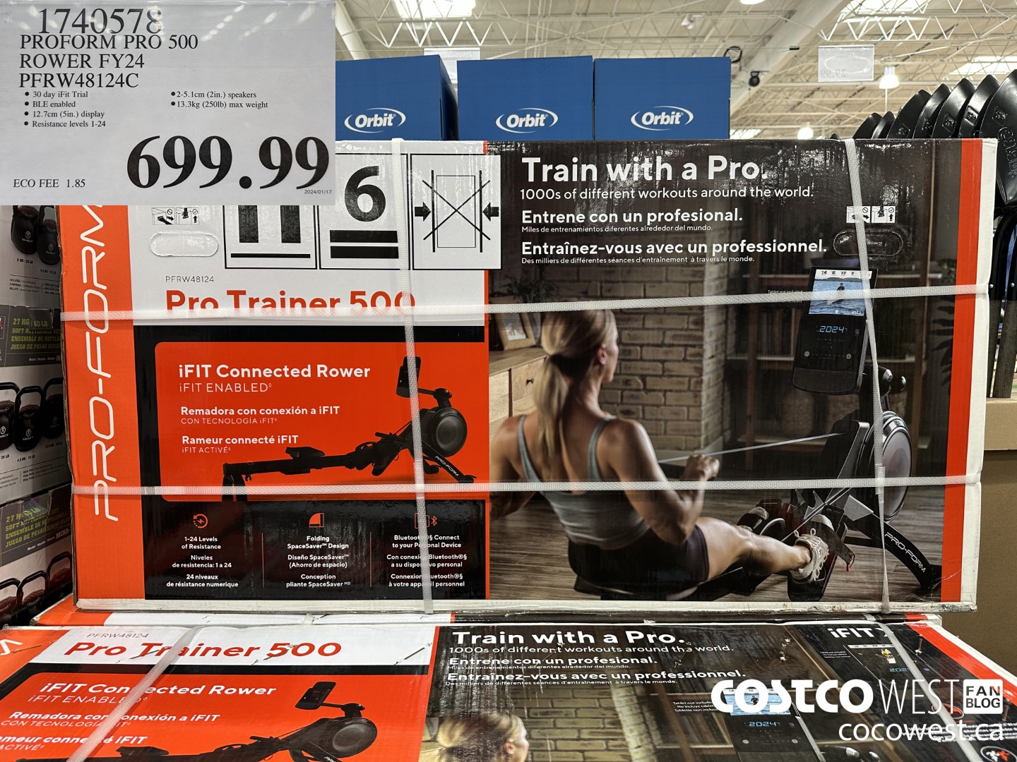 1740578 PROFORM PRO 500 ROWER FY24 PFRW48124C $699.99