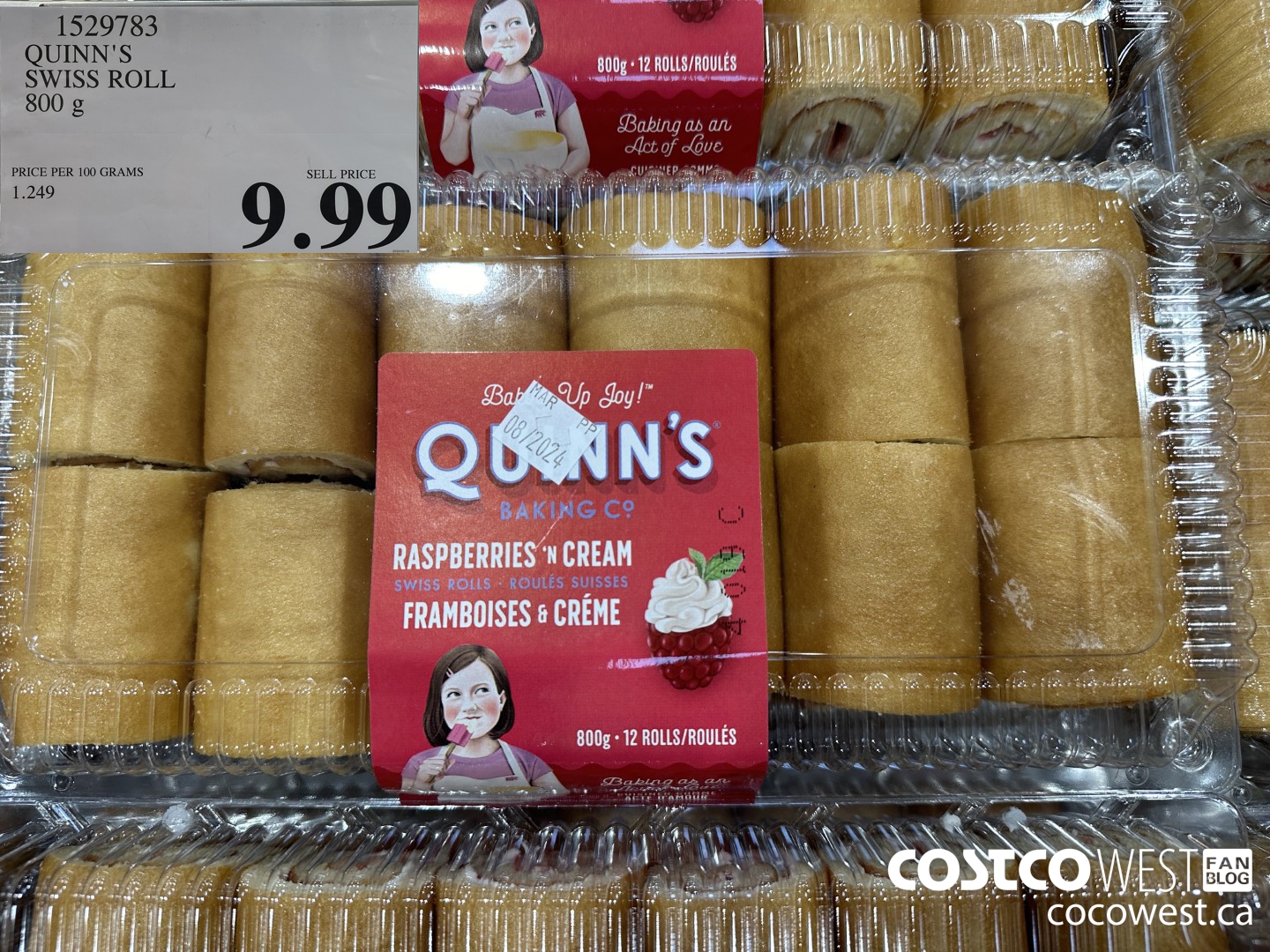 1529783 QUINN'S SWISS ROLL 800 G $9.99