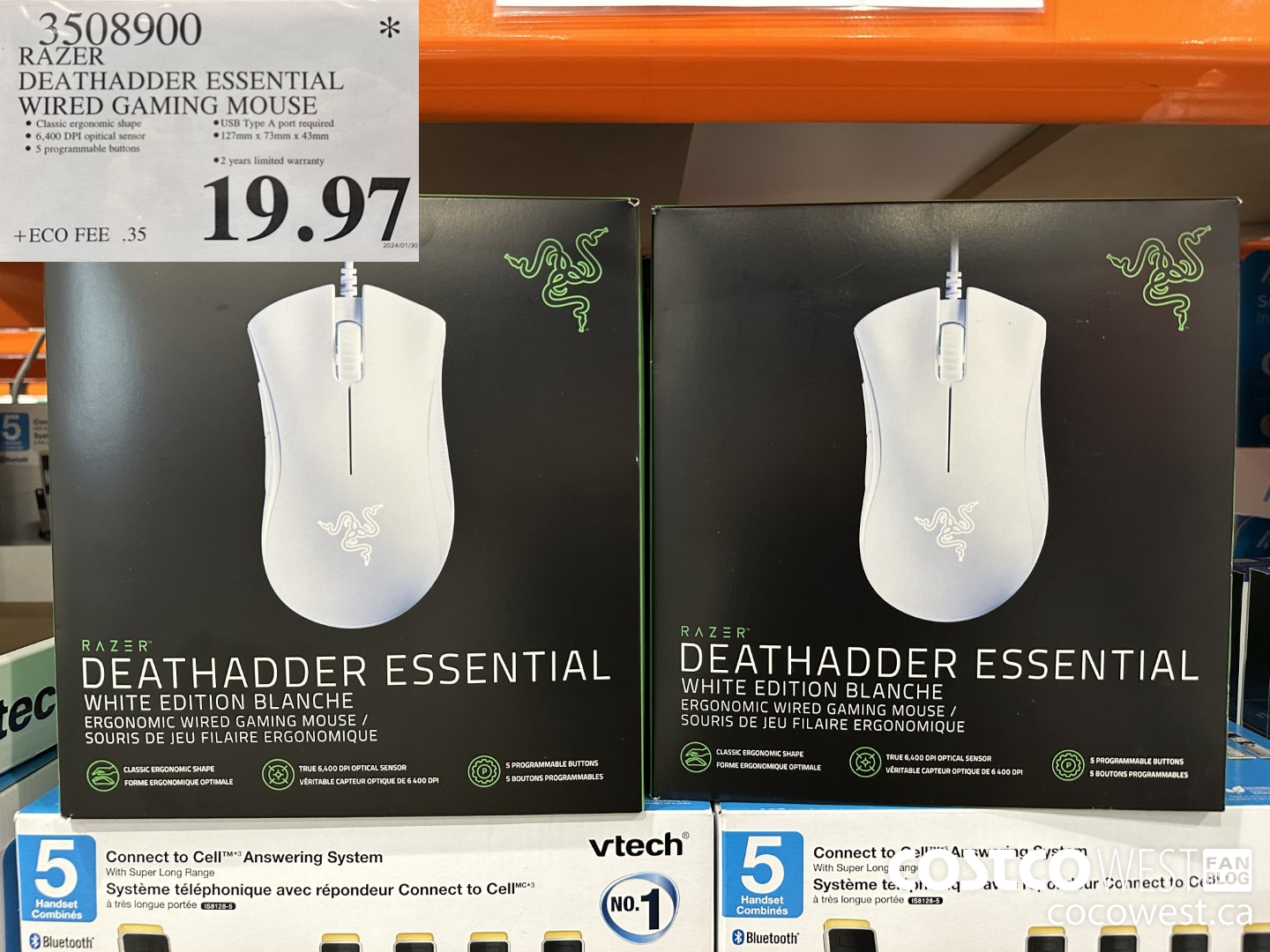 3508900 RAZER DEATHADDER ESSENTIAL WIRED GAMING $19.97