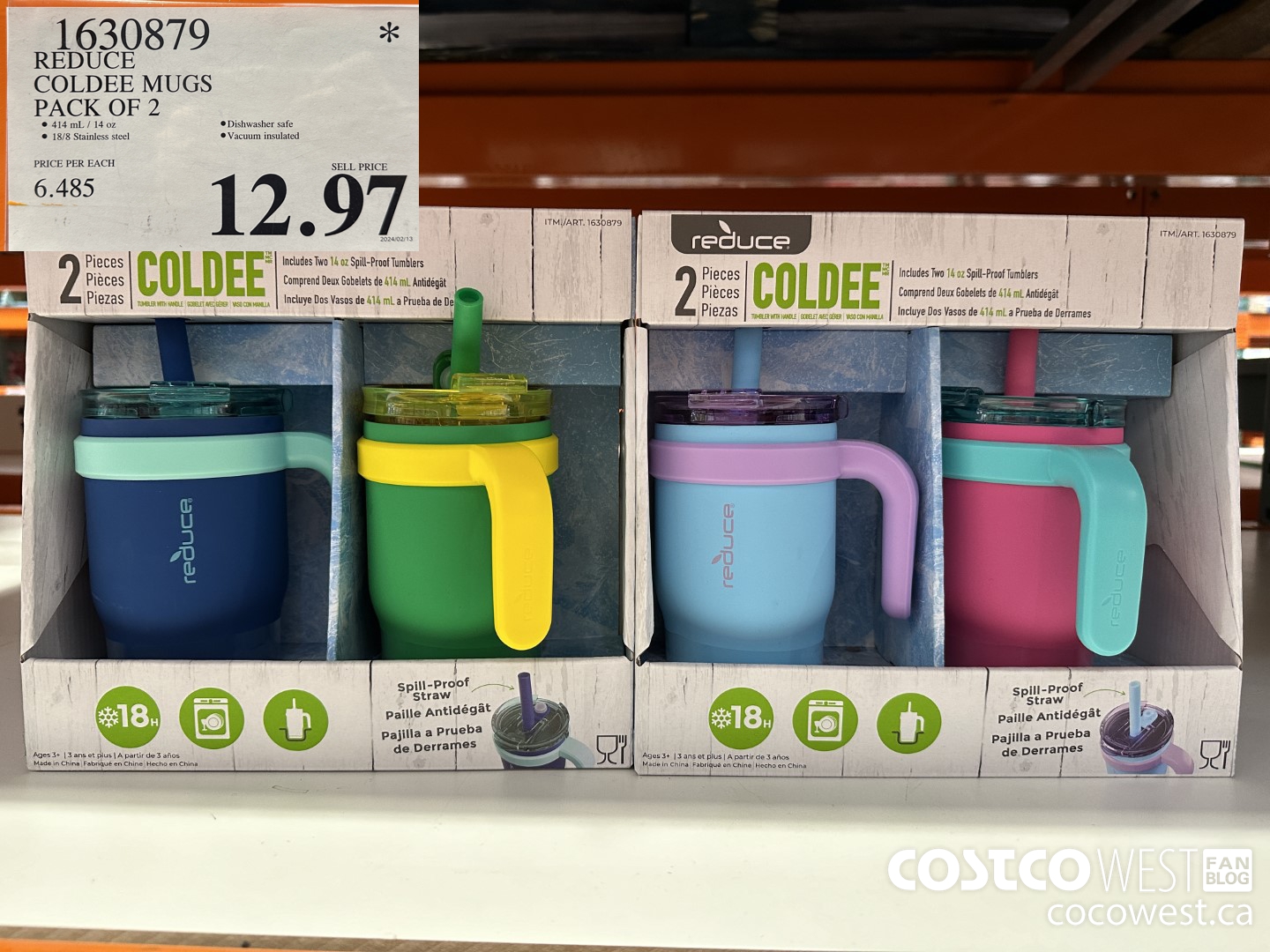 1630879 REDUCE TRAVEL MUGS PACK OF 2 $12.97