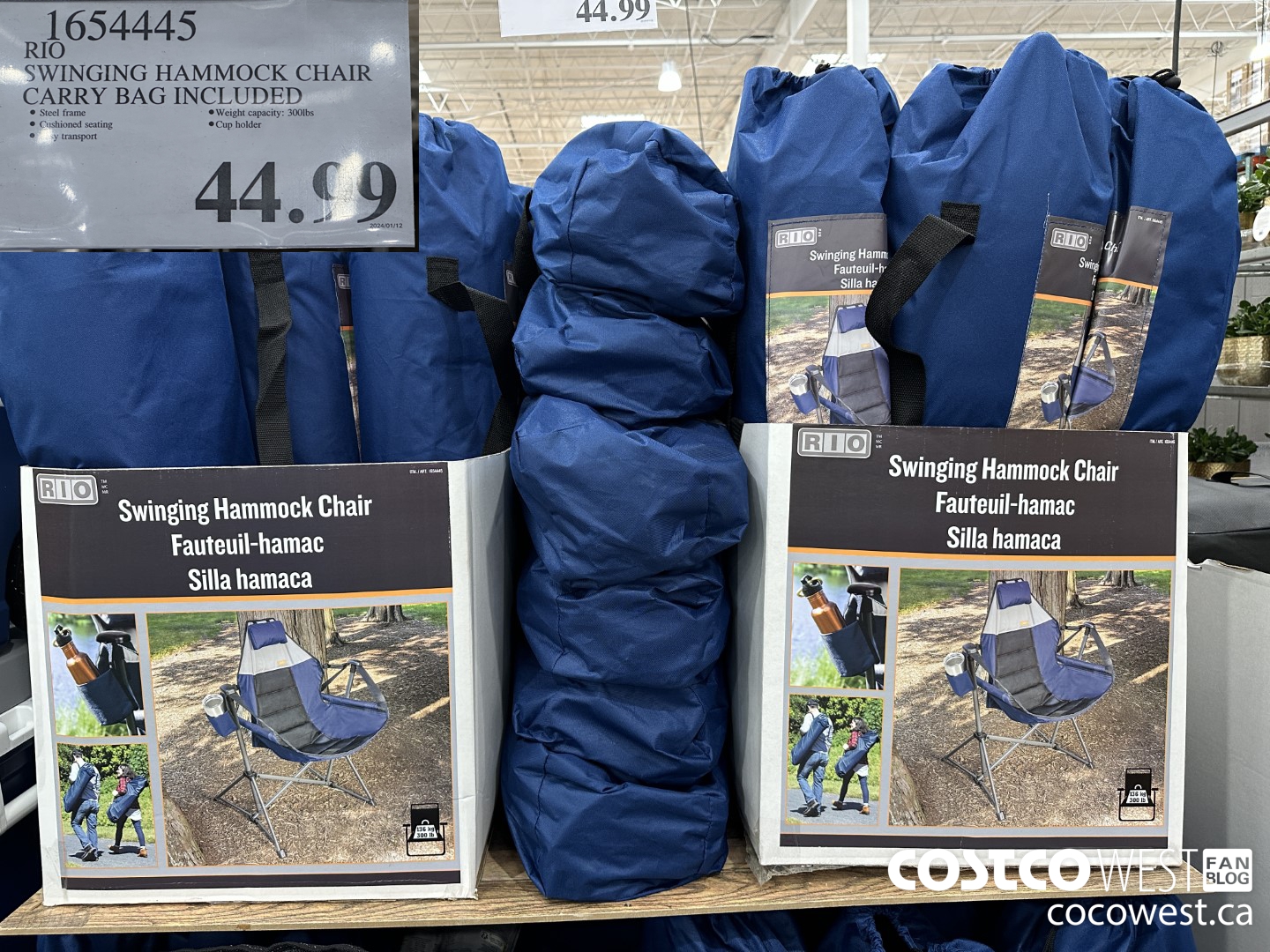 1654445 RIO SWINGING HAMMOCK CHAIR CARRY BAG INCLUDED $44.99