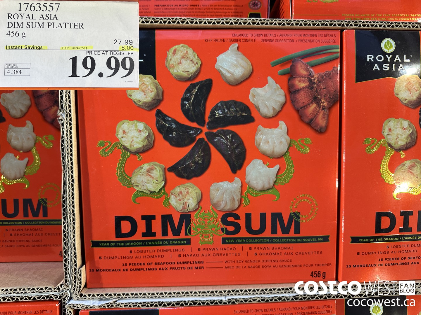 1763557 ROYAL ASIA DIM SUM PLATTER 456G ($8.00 INSTANT SAVINGS EXPIRES ON 2024-02-11) $19.99