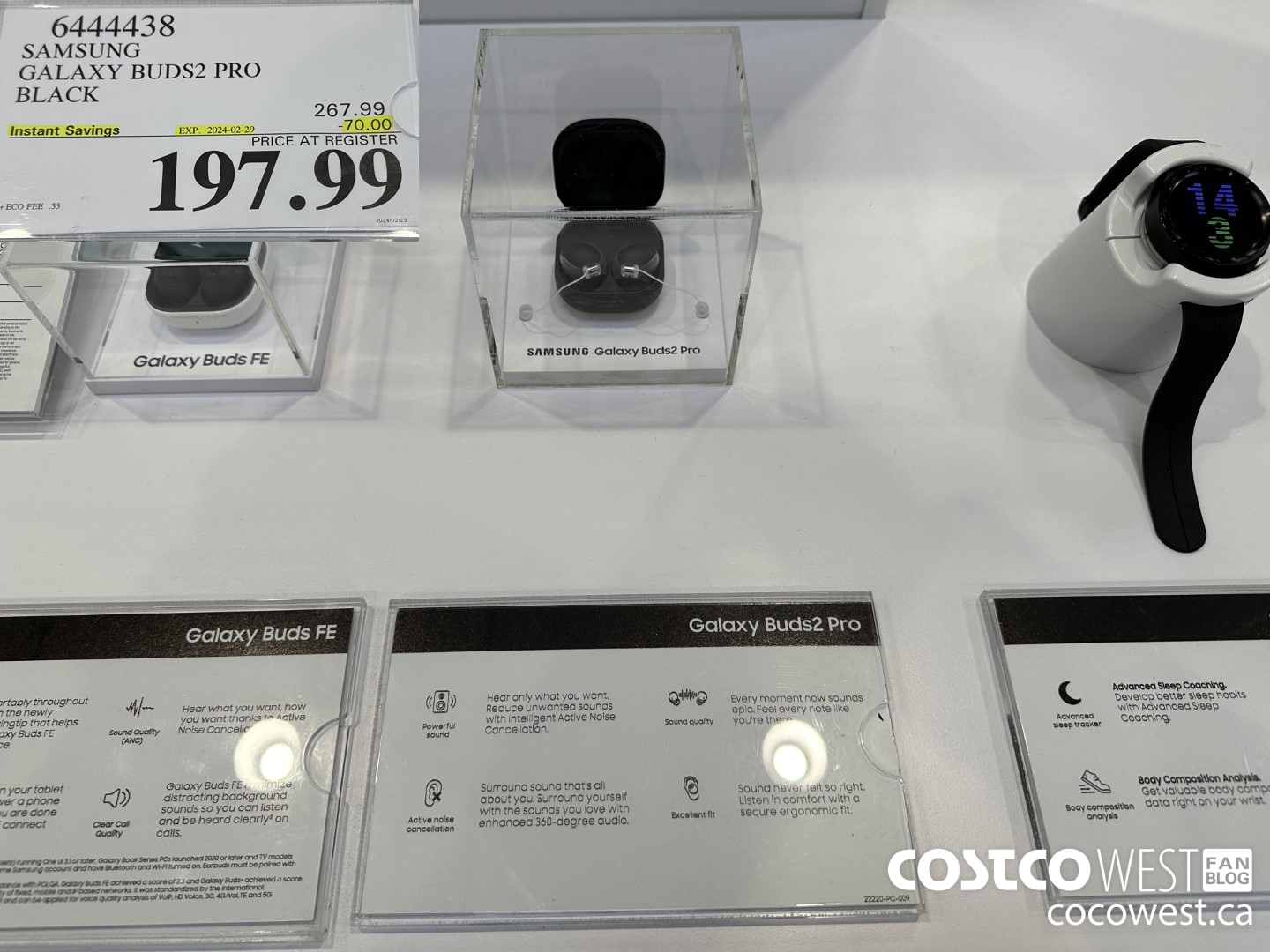 6444438 SAMSUNG GALAXY BUDS 2 PRO BLACK ($70.00 INSTANT SAVINGS EXPIRES ON 2024-02-29) $197.99