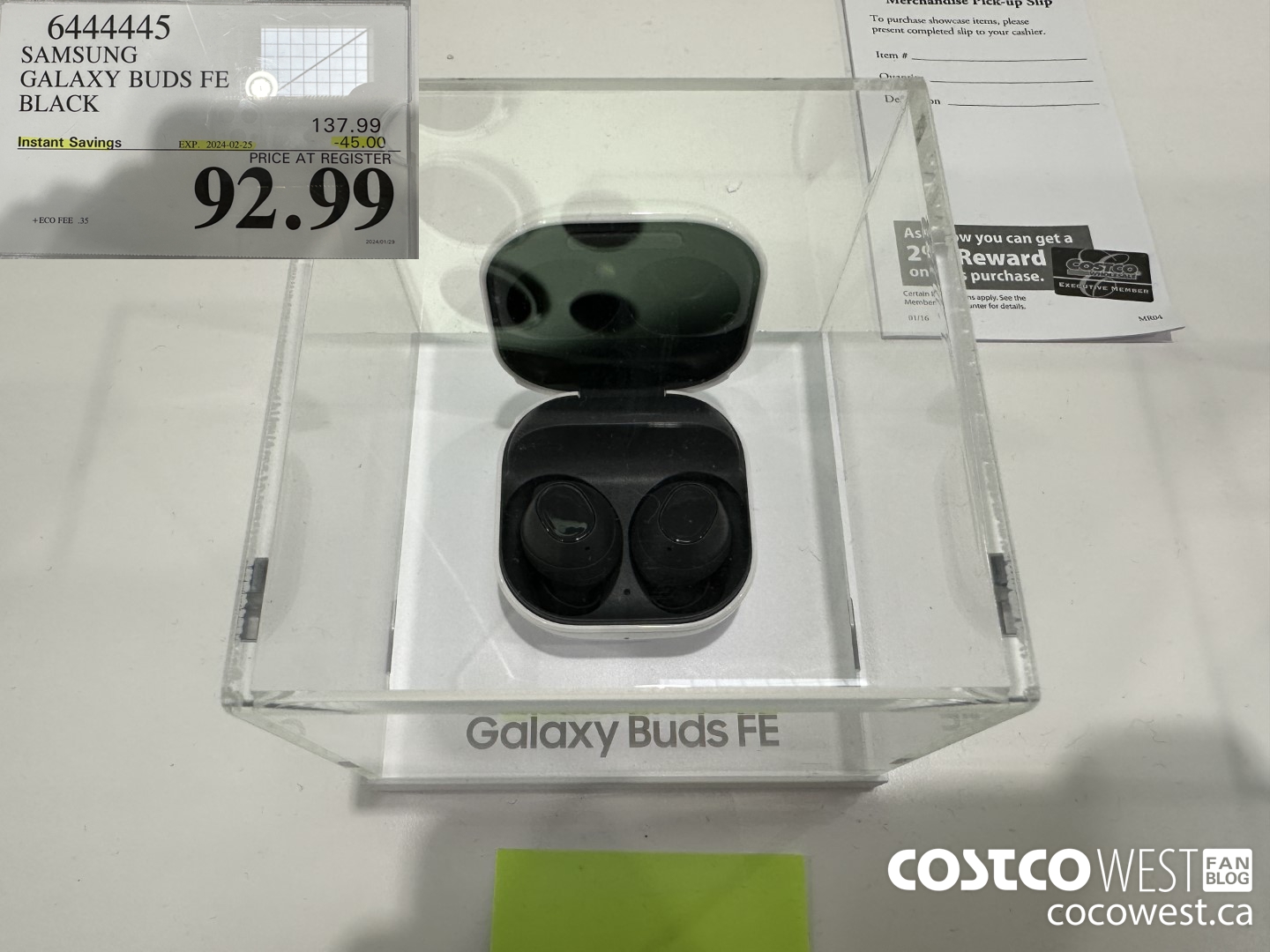 6444445 SAMSUNG GALAXY BUDS FE BLACK ($45.00 INSTANT SAVINGS EXPIRES ON 2024-02-25) $92.99