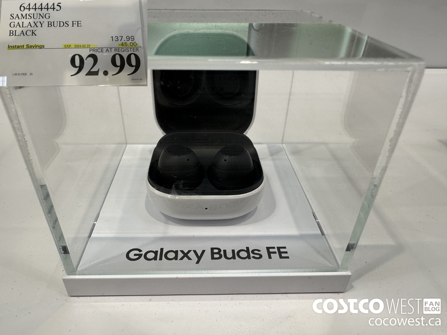 6444445 SAMSUNG GALAXY BUDS FE BLACK ($45.00 INSTANT SAVINGS EXPIRES ON 2024-02-25) $92.99