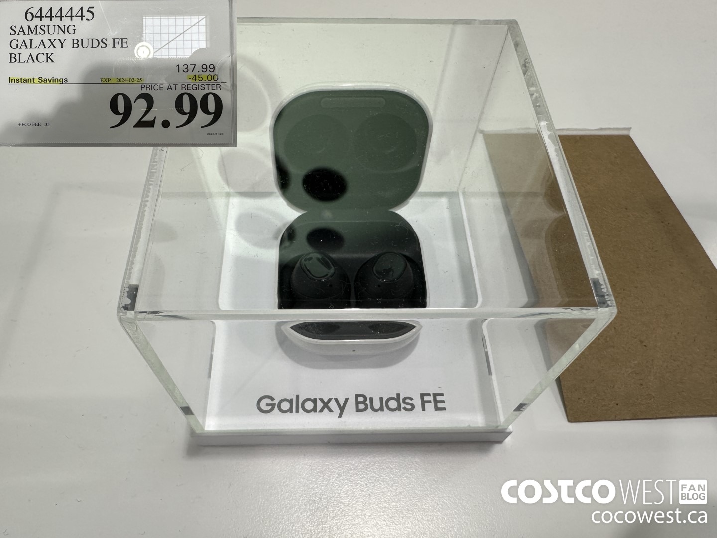 6444445 SAMSUNG GALAXY BUDS FE BLACK ($45.00 INSTANT SAVINGS EXPIRES ON 2024-02-25) $92.99