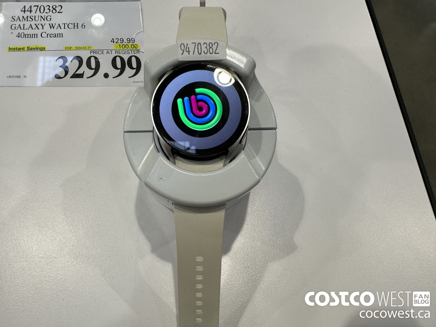 4470382 SAMSUNG GALAXY WATCH 6 40MM CREAM ($100.00 INSTANT SAVINGS EXPIRES ON 2024-02-27) $329.99
