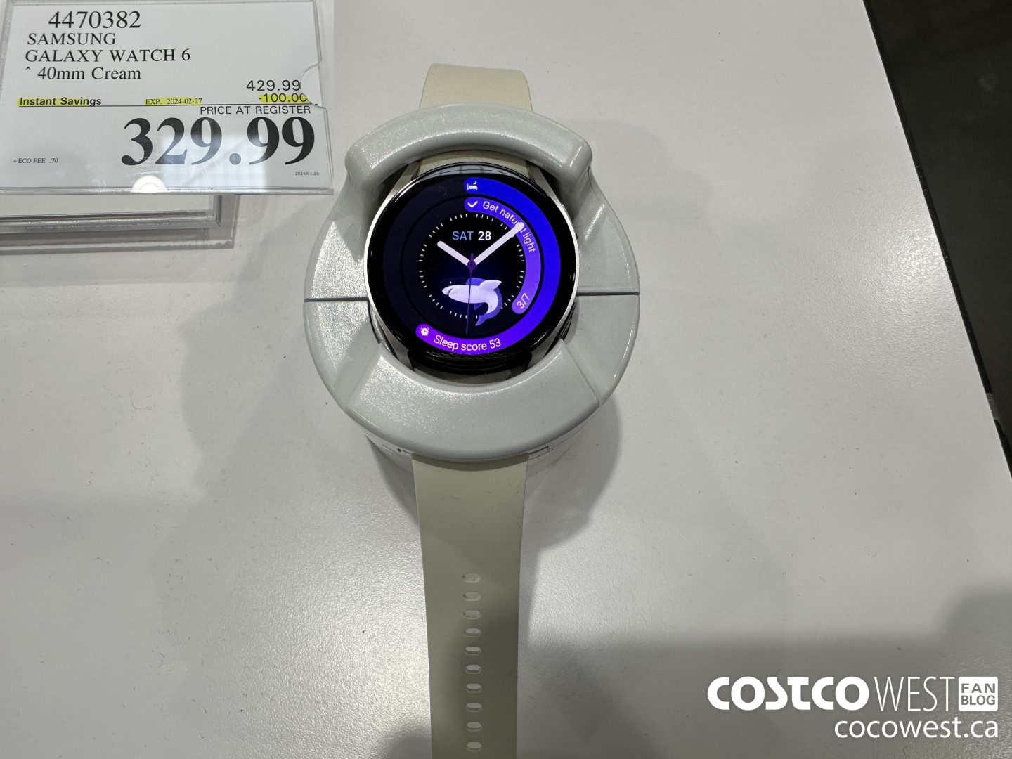 4470382 SAMSUNG GALAXY WATCH 6 40MM CREAM ($100.00 INSTANT SAVINGS EXPIRES ON 2024-02-27) $329.99