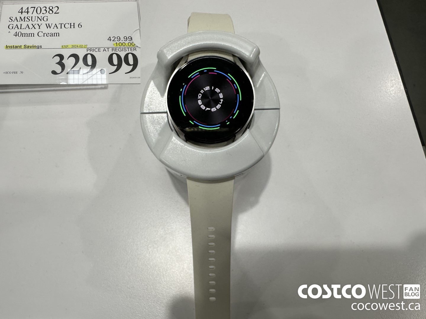 4470382 SAMSUNG GALAXY WATCH 6 40MM CREAM ($100.00 INSTANT SAVINGS EXPIRES ON 2024-02-27) $329.99
