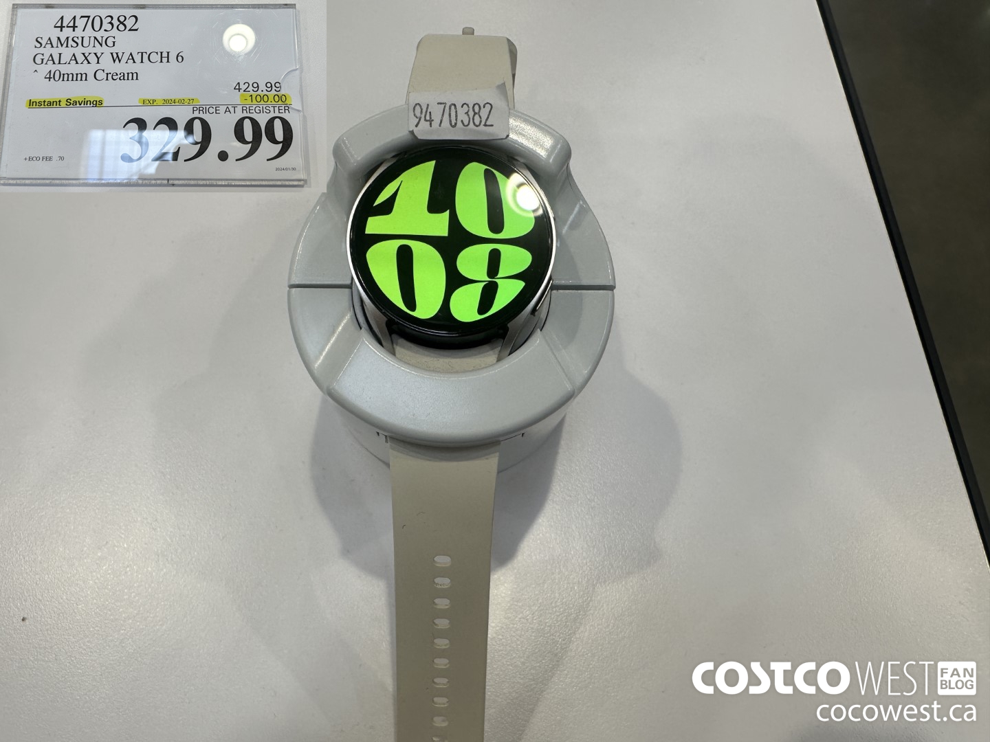 4470382 SAMSUNG GALAXY WATCH 6 40MM CREAM ($100.00 INSTANT SAVINGS EXPIRES ON 2024-02-27) $329.99