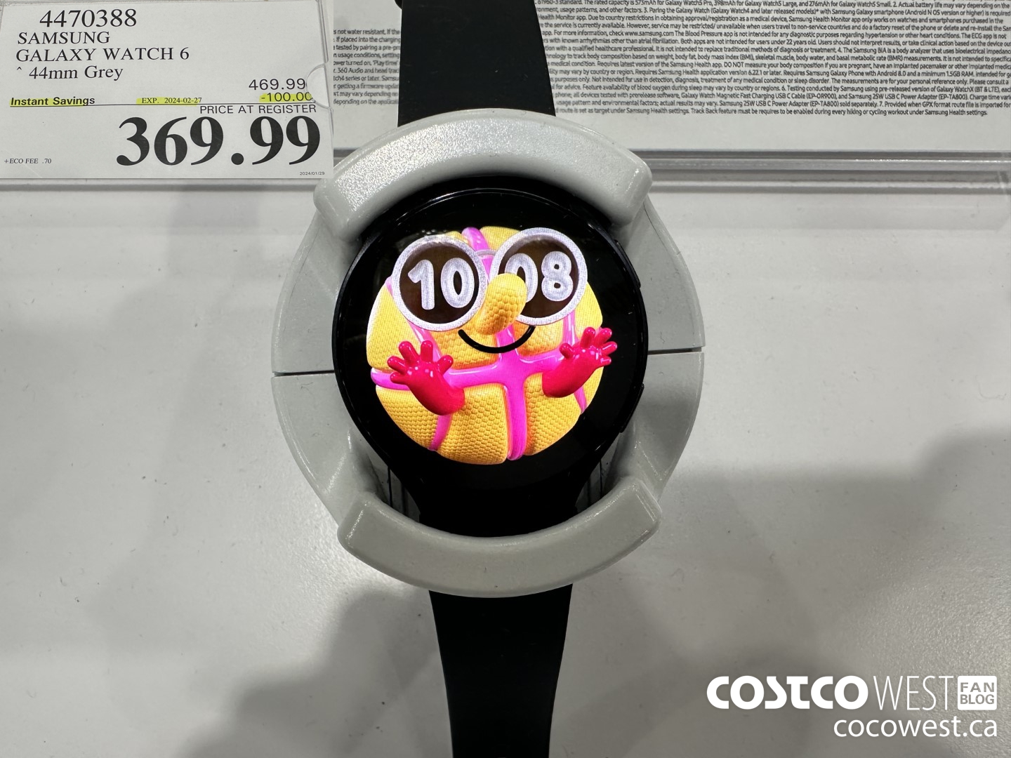 4470388 SAMSUNG GALAXY WATCH 6 44MM GREY ($100.00 INSTANT SAVINGS EXPIRES ON 2024-02-27) $369.99
