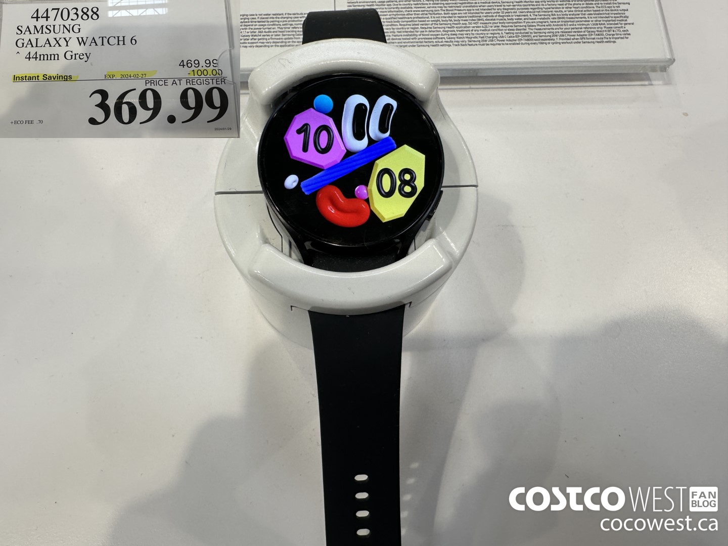 4470388 SAMSUNG GALAXY WATCH 6 44MM GREY ($100.00 INSTANT SAVINGS EXPIRES ON 2024-02-27) $369.99