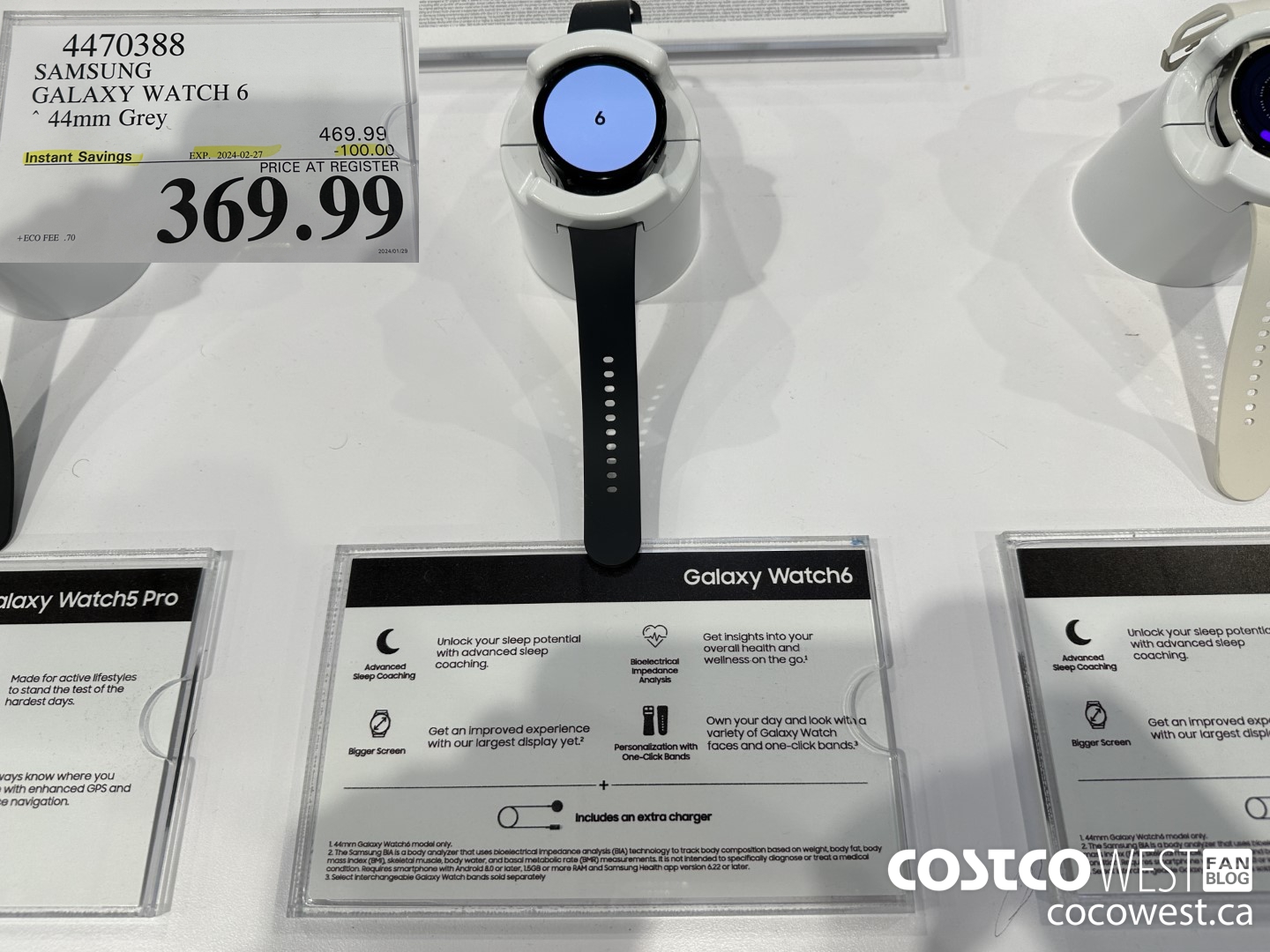 4470388 SAMSUNG GALAXY WATCH 6 44MM GREY ($100.00 INSTANT SAVINGS EXPIRES ON 2024-02-27) $369.99