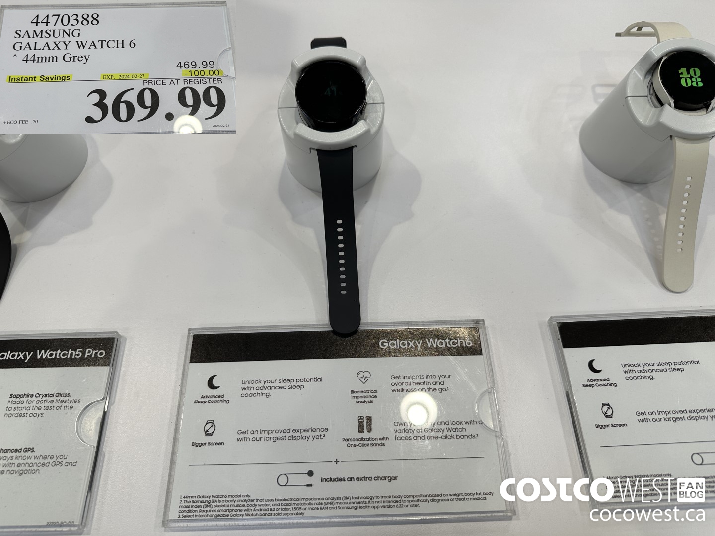 4470388 SAMSUNG GALAXY WATCH 6 44MM GREY ($100.00 INSTANT SAVINGS EXPIRES ON 2024-02-27) $369.99