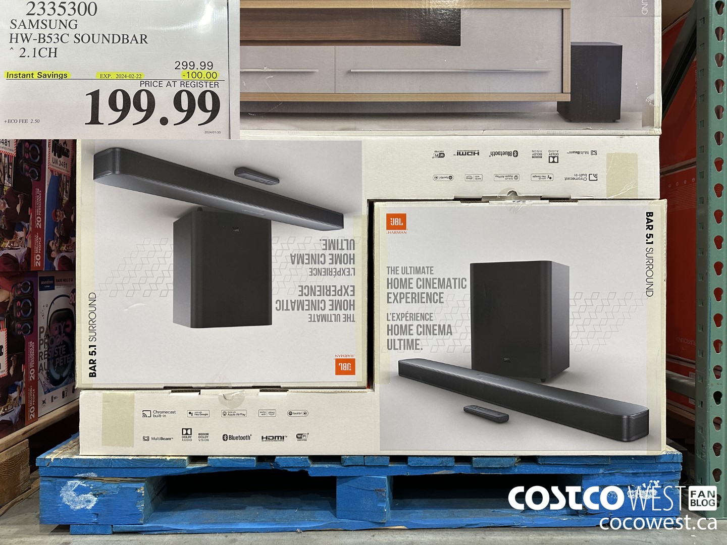 2335300 SAMSUNG HW-B53C/ZC SOUNDBAR 2.1 CH ($100.00 INSTANT SAVINGS EXPIRES ON 2024-02-22) $199.99