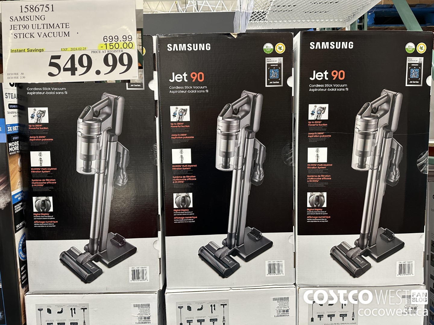 1586751 SAMSUNG JET90 ULTIMATE STICK VACUUM ($150.00 INSTANT SAVINGS EXPIRES ON 2024-02-25) $549.99