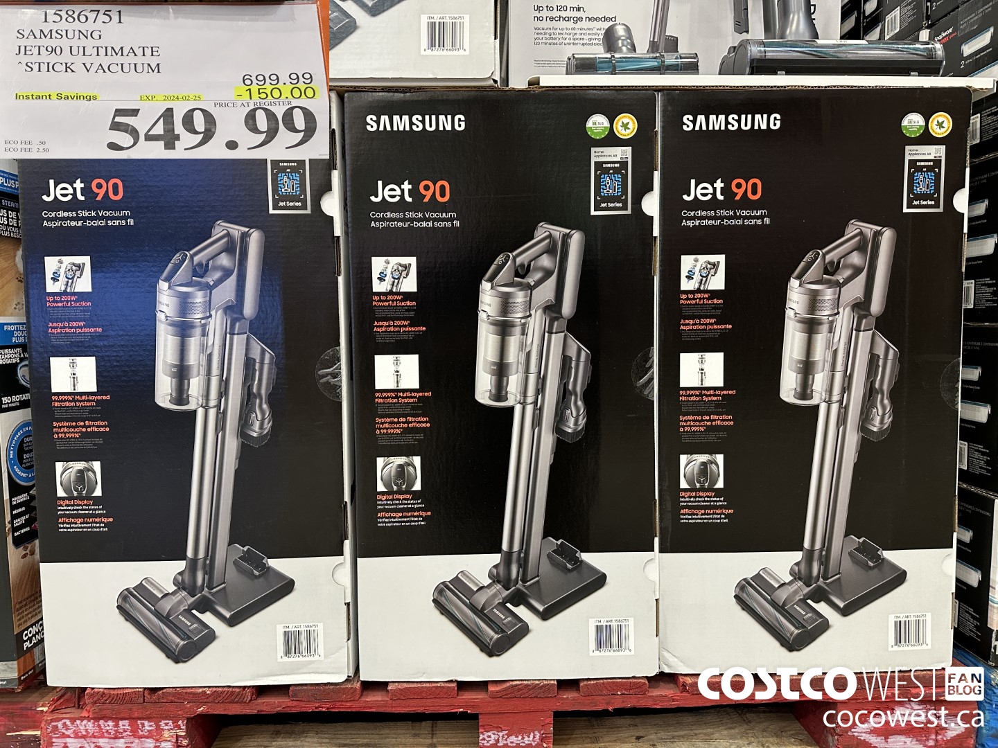1586751 SAMSUNG JET90 ULTIMATE STICK VACUUM ($150.00 INSTANT SAVINGS EXPIRES ON 2024-02-25) $549.99