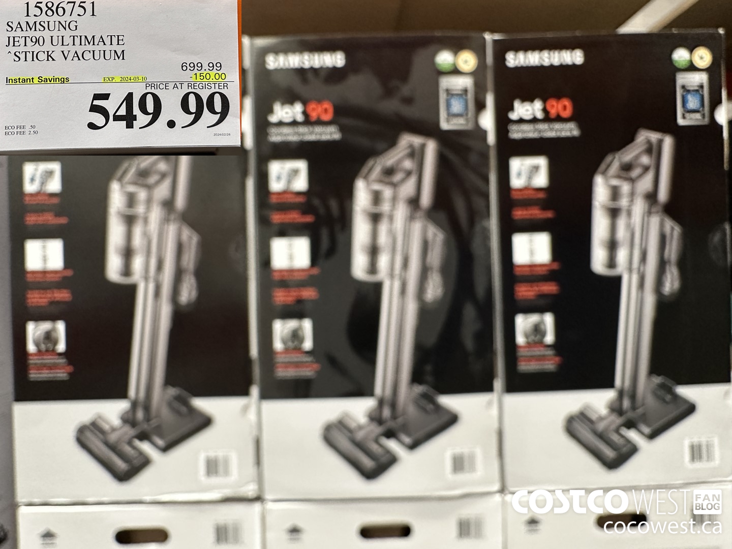 1586751 SAMSUNG JET90 ULTIMATE STICK VACUUM ($150.00 INSTANT SAVINGS EXPIRES ON 2024-03-10) $549.99