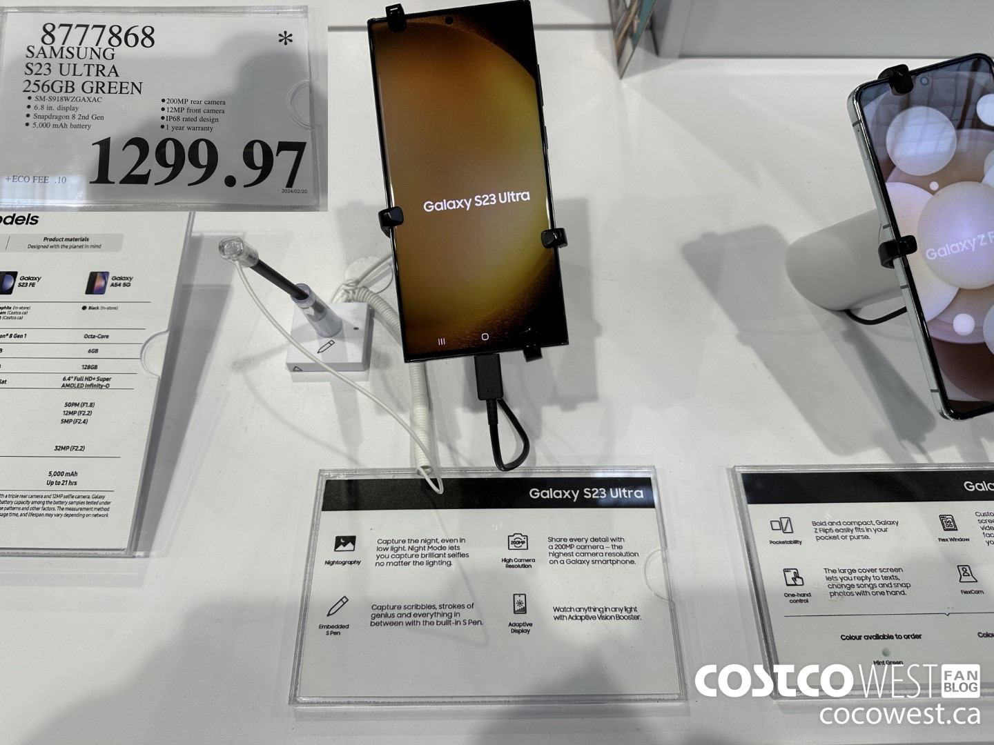 8777868 SAMSUNG S23 ULTRA 256GB GREEN $1299.97