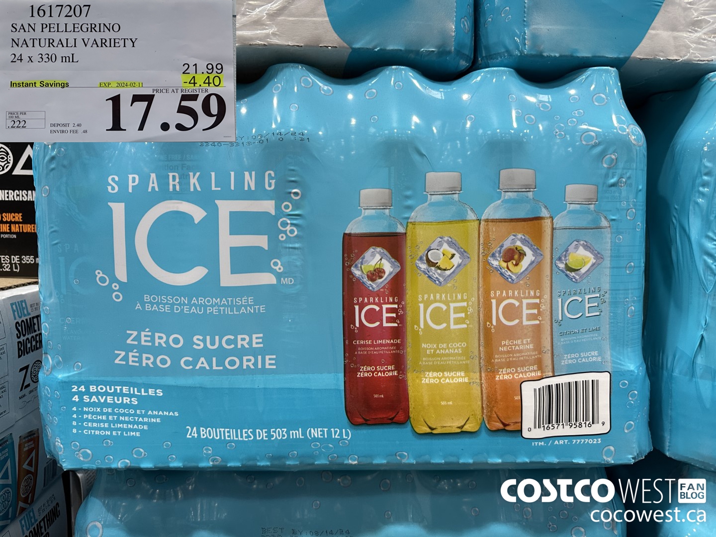 1617207 SAN PELLEGRINO NATURALI VARIETY 24 x 330 mL ($4.40 INSTANT SAVINGS EXPIRES ON 2024-02-11) $17.59