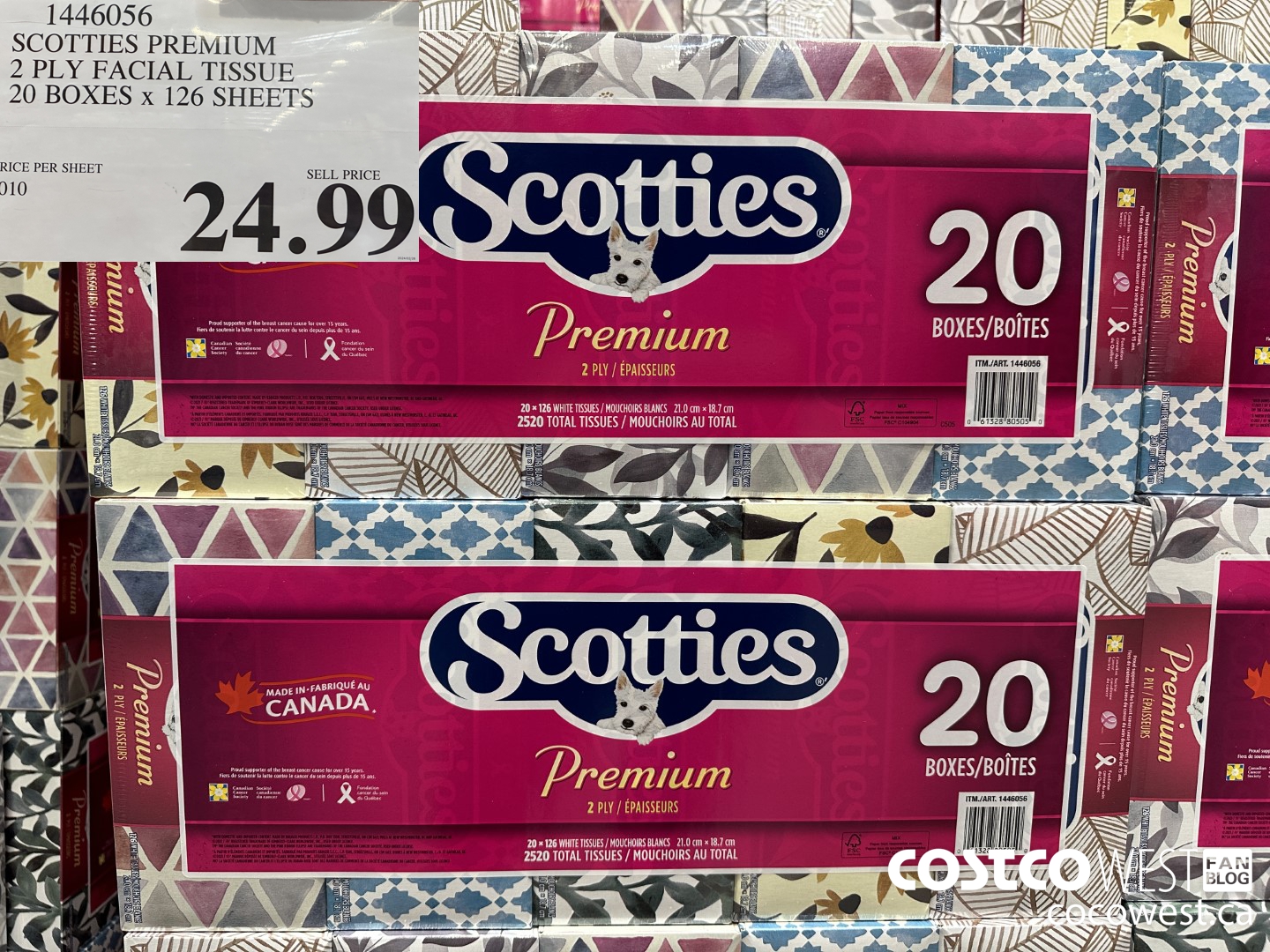 1446056 SCOTTIES PREMIUM 2 PLY FACIAL TISSUE 20 BOXES x 126 SHEETS $24.99