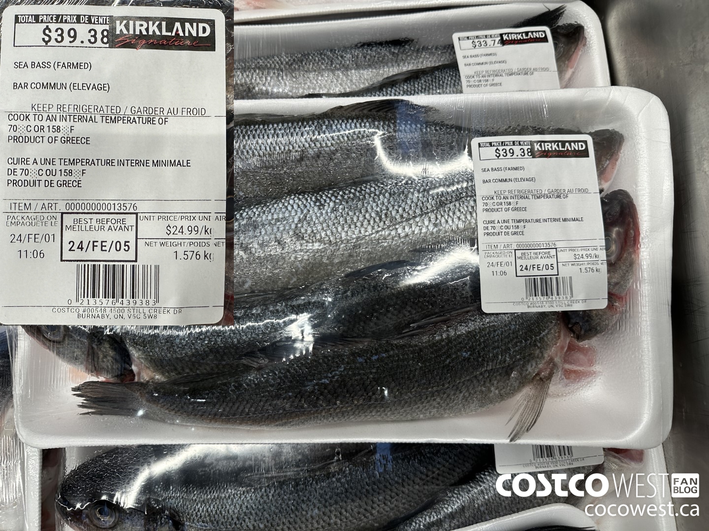13576 SEA BASS (FARMED) $24.99