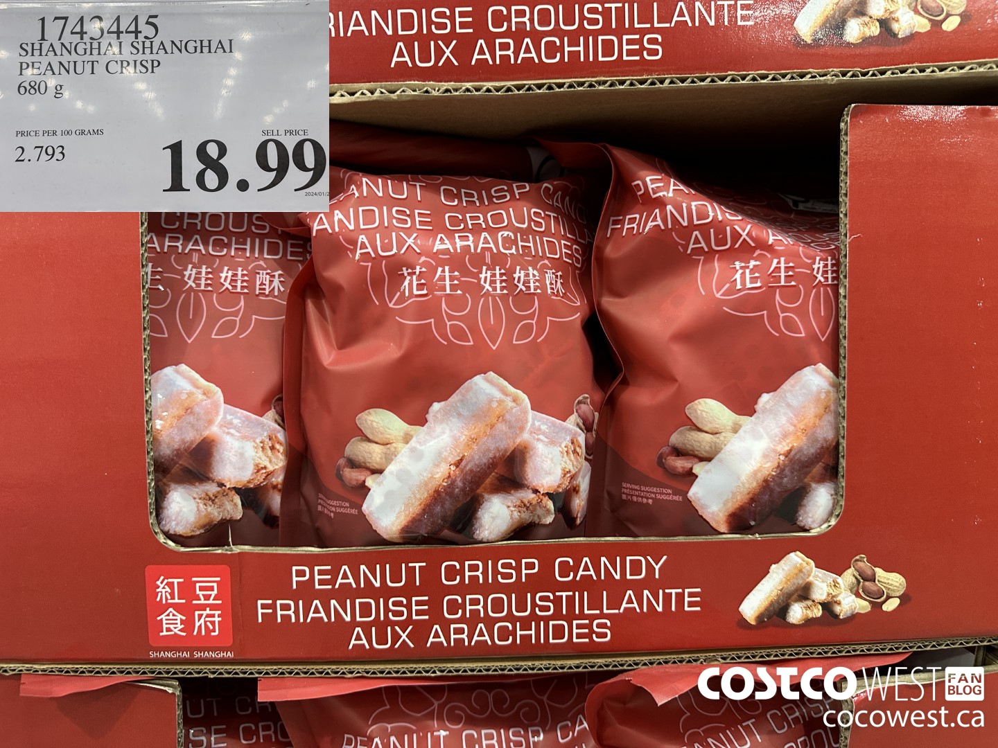 1743445 SHANGHAI SHANGHAI PEANUT CRISP 680G $18.99