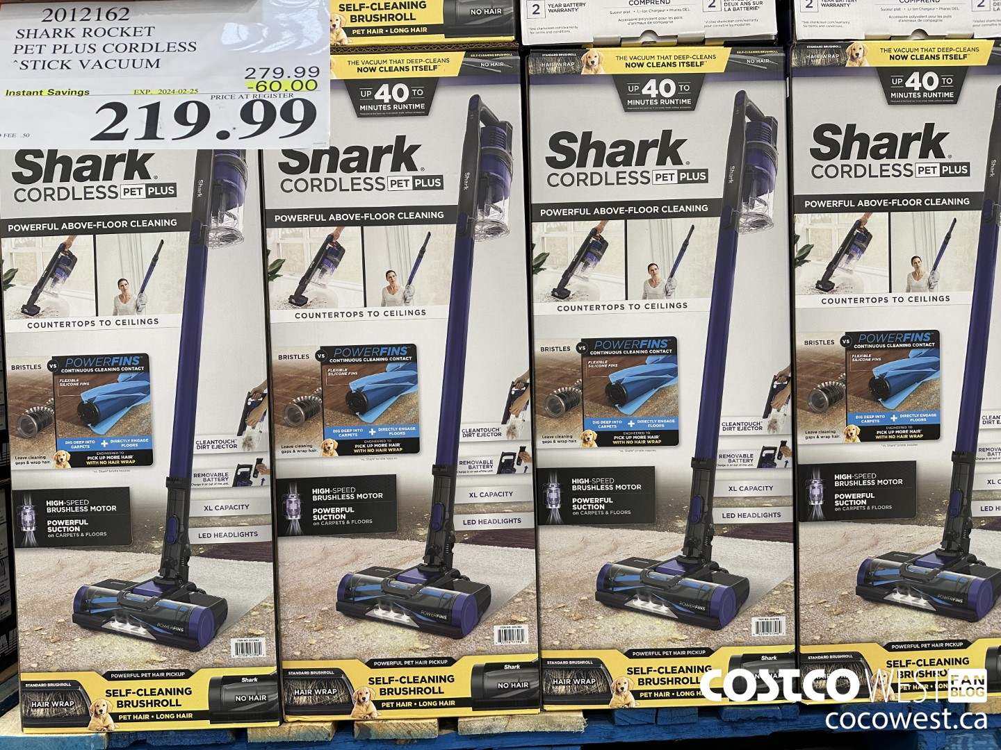 2012162 SHARK ROCKET PET PLUS CORDLESS STICK VACUUM ($60.00 INSTANT SAVINGS EXPIRES ON 2024-02-25) $219.99