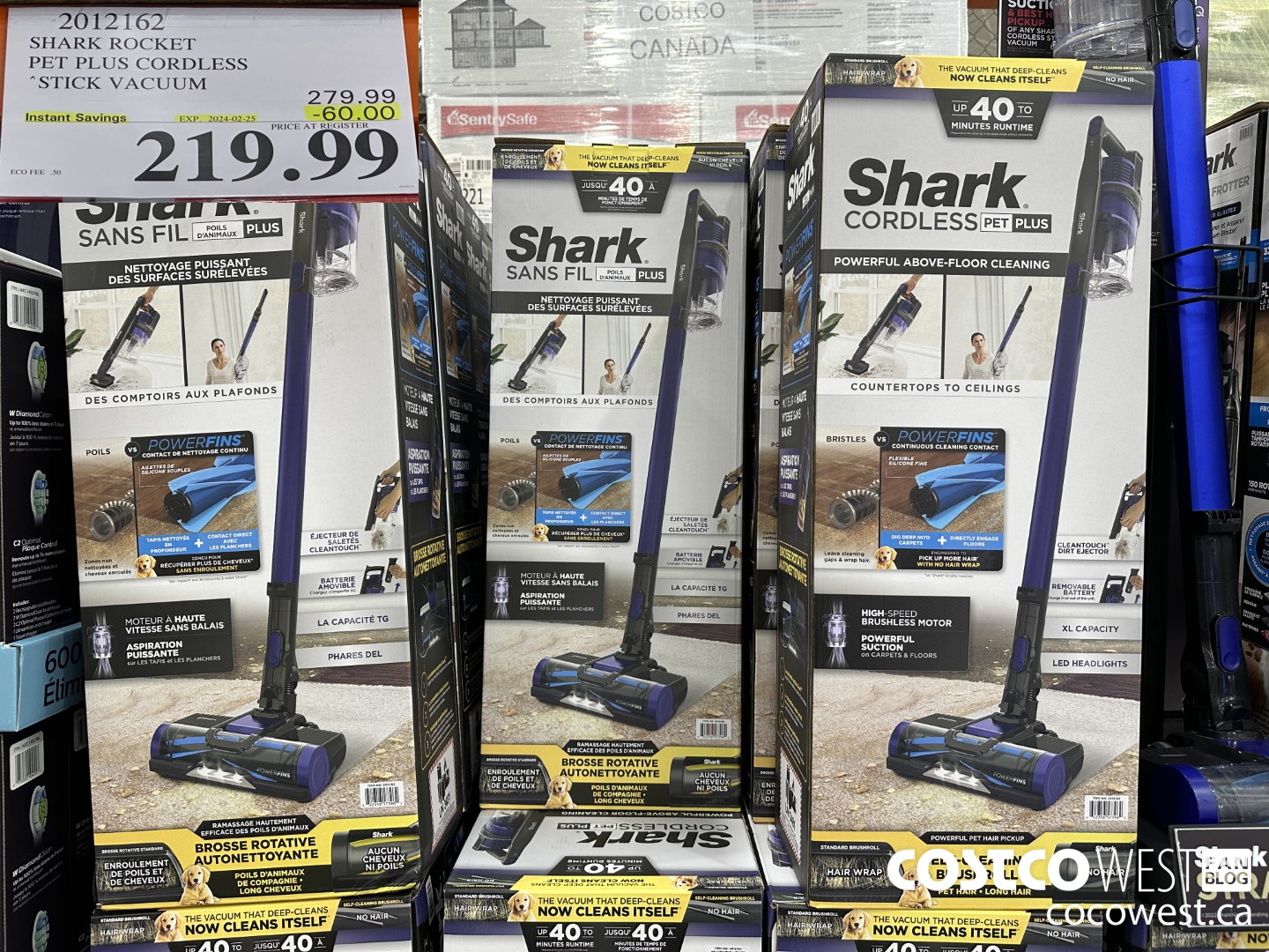 2012162 SHARK ROCKET PET PLUS CORDLESS STICK VACUUM ($60.00 INSTANT SAVINGS EXPIRES ON 2024-02-25) $219.99