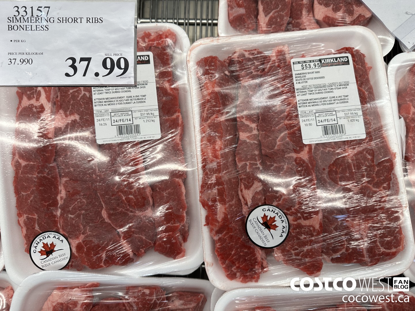 33157 SIMMERING SHORT RIBS BONELESS $37.99