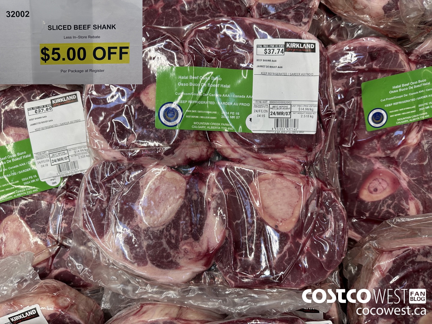 32002 SLICED BEEF SHANK ($5.00 INSTANT SAVINGS)