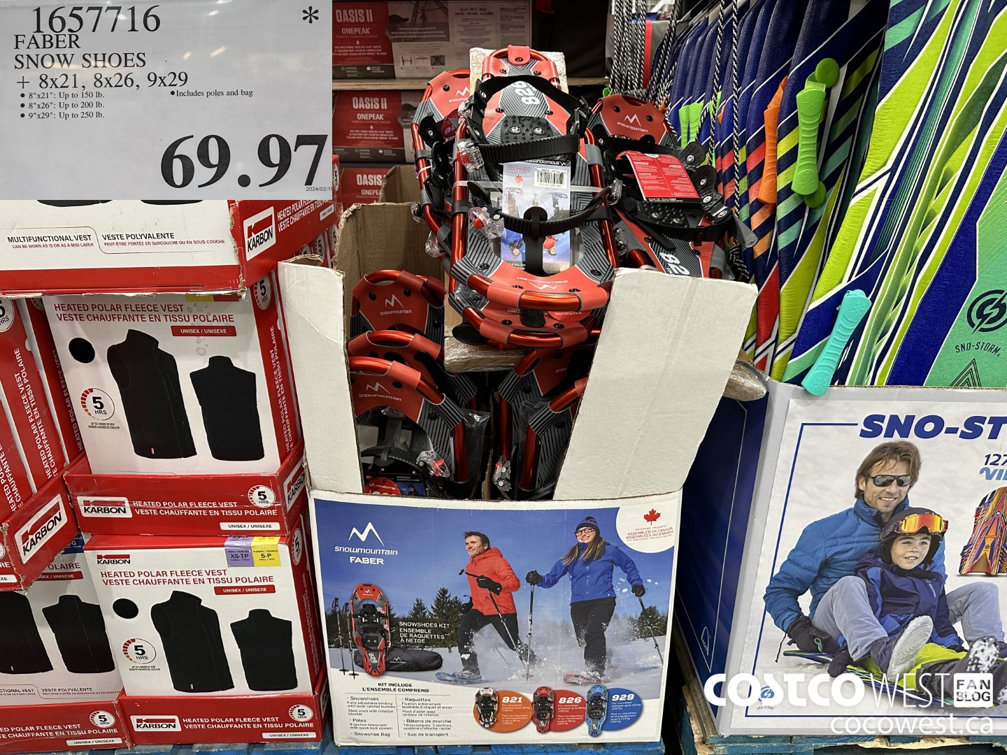 1657716 SNOW MOUNTAIN SNOW SHOES 8X21, 8X26, 9X29 $69.97