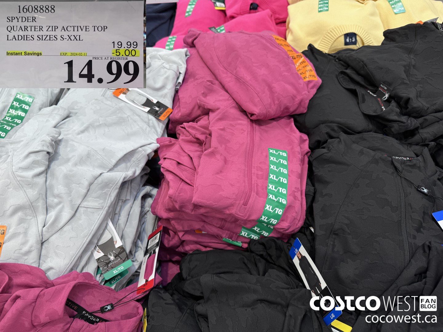 1608888 SPYDER QUARTER ZIP ACTIVE TOP LADIES SIZES S-XXL ($5.00 INSTANT SAVINGS EXPIRES ON 2024-02-11) $14.99